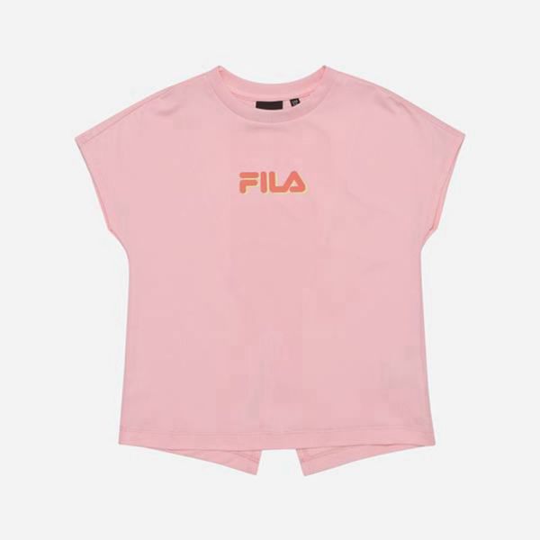 Fila Tričká Detske Ruzove - Candy Crew Neck Bez Rukávov Vypredaj - Slovakia 97385-RJBM